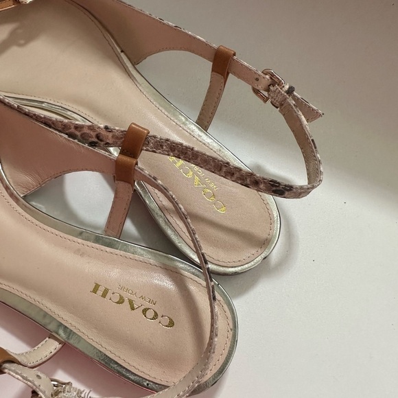 Coach snakeskin sandals size 8B - Picture 3 of 7